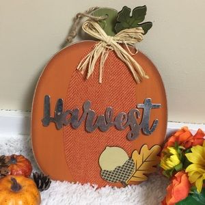 Hanging Autumn Decor HARVEST Sign